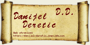 Danijel Deretić vizit kartica